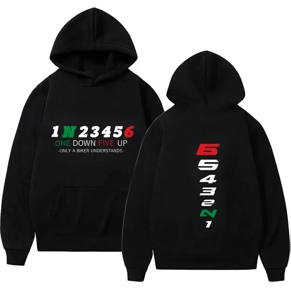 Motorcycle Gear Hoodie - เสื้อฮู้ดผู้ชาย เสื้อพูลโอเวอร์ เสื้อผ้าโอเวอร์ไซส์ เสื้อสเวตเชิ้ต 1N23456 ลายกราฟิกพิมพ์ลายหัวใจสำหรับนักบิดมอเตอร์ไซค์