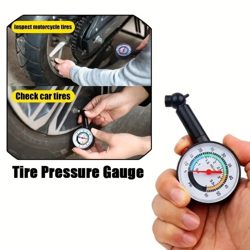 Tyre Pressure Gauge - เกจวัดแรงดันลมยางรถยนต์ความแม่นยำสูง เครื่องวัดแรงดันลมยางพร้อมตัวชี้วัดการปล่อยลมและเติมลมสำหรับยางรถยนต์