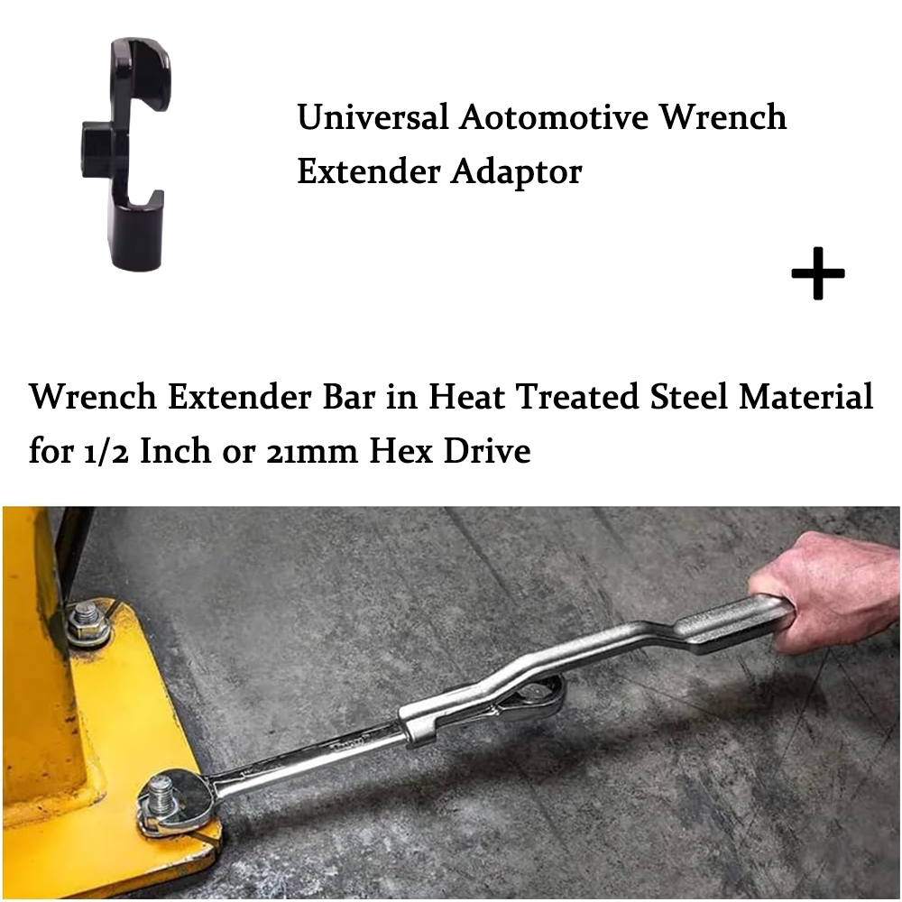 Mirror Extender Bar - อะแดปเตอร์ขยายด้ามประแจอเนกประสงค์ + แท่งขยายด้ามประแจ ทำจากวัสดุเหล็กอบชุบแข็ง สำหรับหัวขันหกเหลี่ยมขนาด 1/2