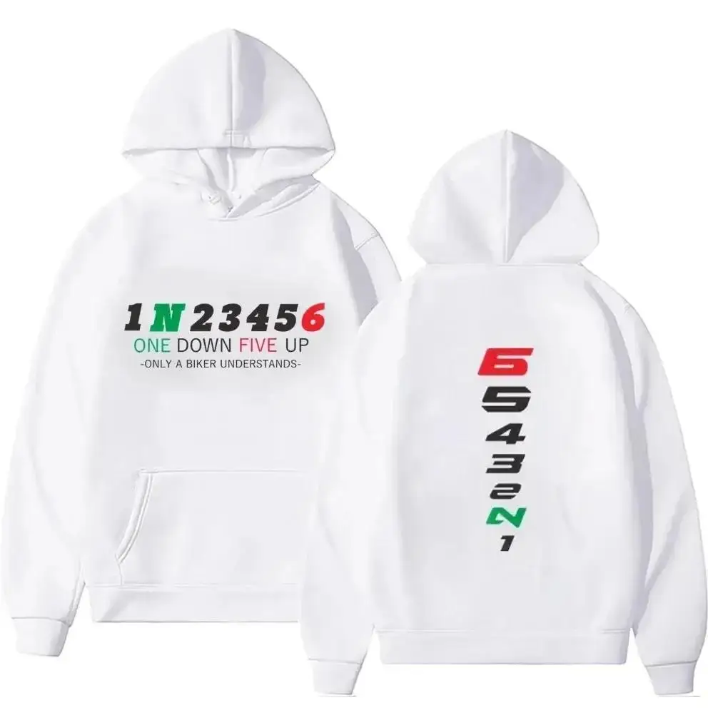 Motorcycle Gear Hoodie - เสื้อฮู้ดผู้ชาย เสื้อพูลโอเวอร์ เสื้อสเวตเตอร์โอเวอร์ไซส์ 1N23456 อุปกรณ์มอเตอร์ไซค์ ลายกราฟิกพิมพ์ลายหัวใจนักขี่มอเตอร์ไซค์