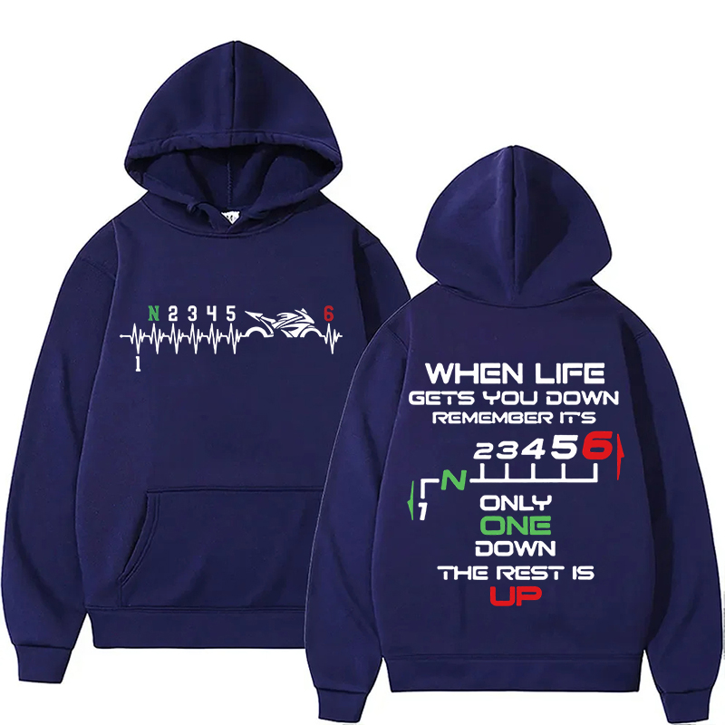 ใหม่ 1N23456 เกียร์รถจักรยานยน - Motorcycle Gear Hoodie บทวิจารณ์และราคา