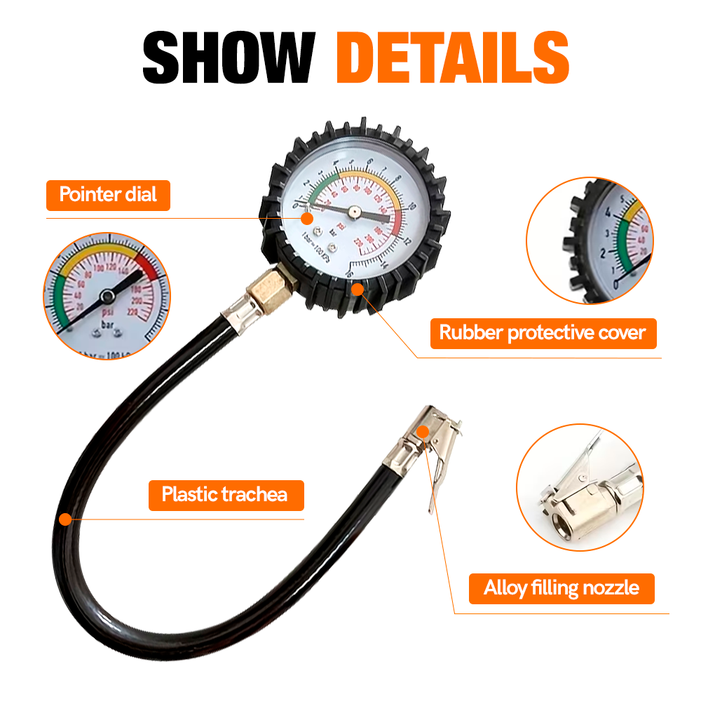 เครื่องวัดแรงดันลมยางรถยนต์ 22 - Tyre Pressure Gauge บทวิจารณ์และราคา