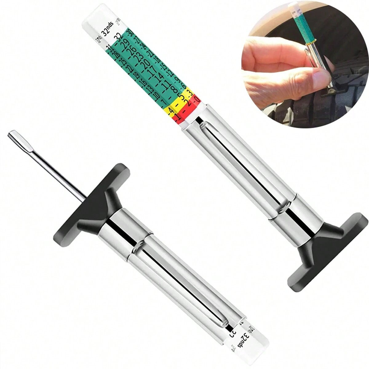 เกจวัดความลึกดอกยางรถยนต์ 1 ชิ - Tyre Pressure Gauge บทวิจารณ์และราคา