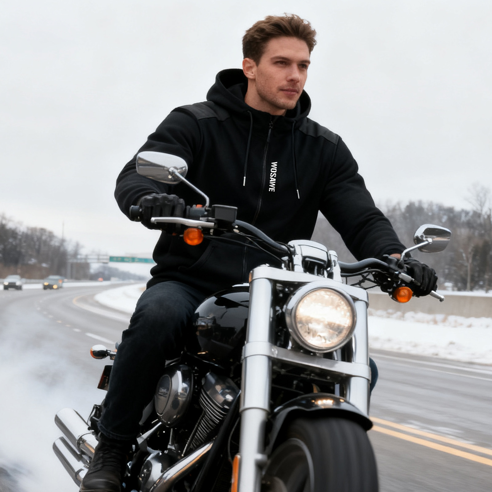 WOSAWE เสื้อแจ็คเก็ตมีฮู้ดสำหร - Motorcycle Gear Hoodie บทวิจารณ์และราคา