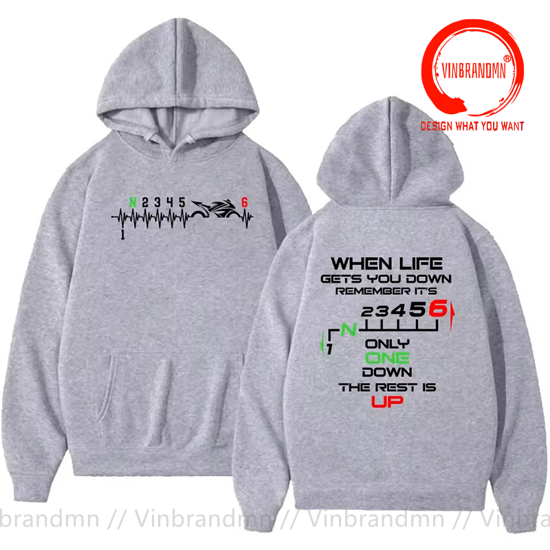1N23456 เสื้อฮู้ดลายเกียร์มอเต - Motorcycle Gear Hoodie บทวิจารณ์และราคา